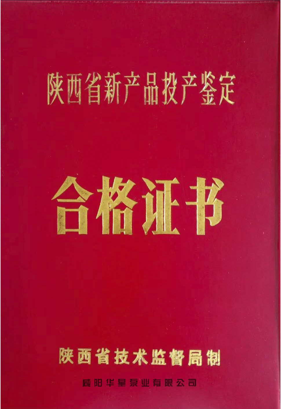 1996年新產(chǎn)品投產(chǎn)鑒定證書